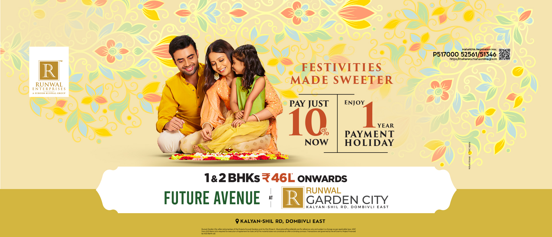 Runwal Garden city banner